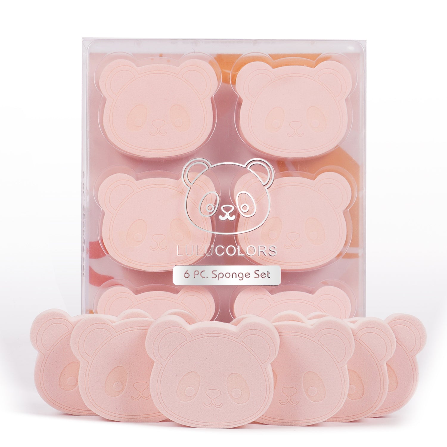 LULUCOLORS Soft and Flawless  6 PCS Pink Makeup Sponge for Foundation